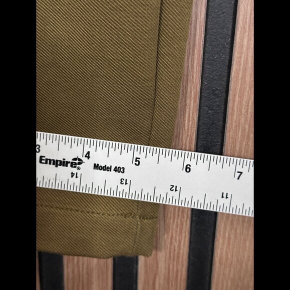 Anthropologie Cargo Pants 0 Beige Green Essential Knit Twill Stretch Pleated - Picture 6 of 9